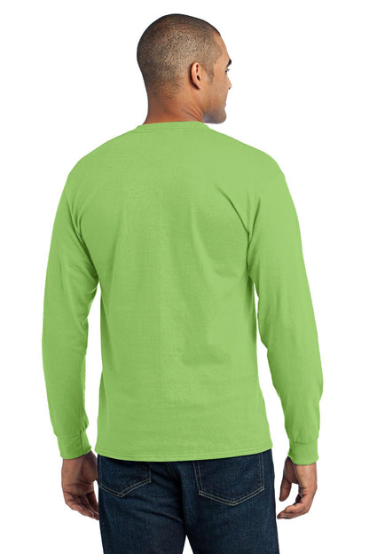 Lime Port & Company Tall Long Sleeve Core Blend Tee. PC55LST