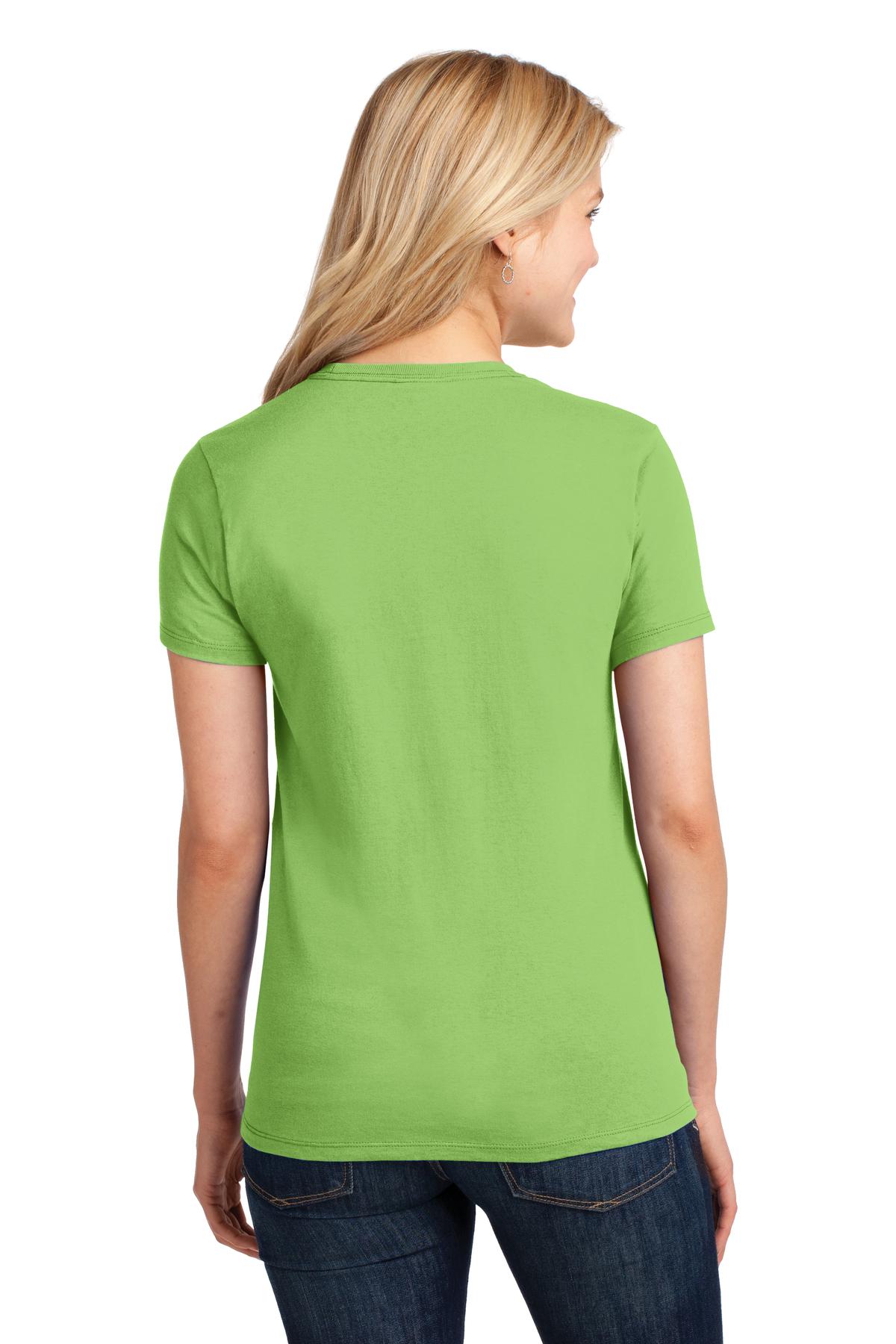 Lime Port & Company Women's Core Cotton Tee. LPC54