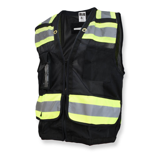 SV59-1 Type O Class 1 Heavy Duty Surveyor Safety Vest with Zipper - Size XL