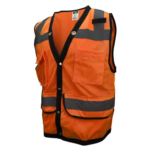 SV59 Type R Class 2 Heavy Duty Surveyor Safety Vest - Orange - Size XL
