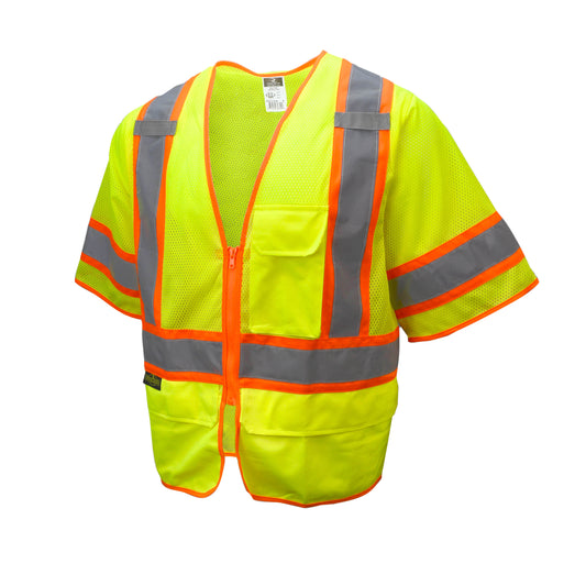 SV272-3 Type R Class 3 Multipurpose Mesh Surveyor Vest - Green - Size XL