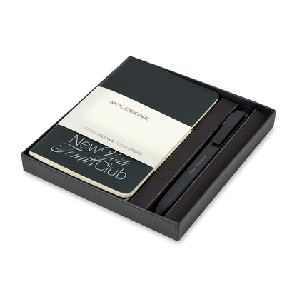 Black Moleskine® Pocket Cahier and GO Pen Gift Set