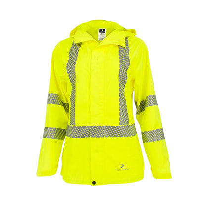 RW12L Ladies Lightweight Rain Jacket - Green - 2X
