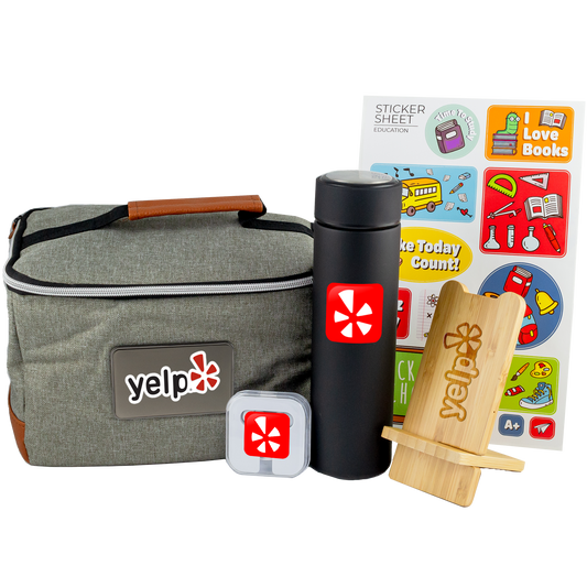 Lunch Gift Set with Insulated Bag, Soft-Touch Bottle & Wireless Charger