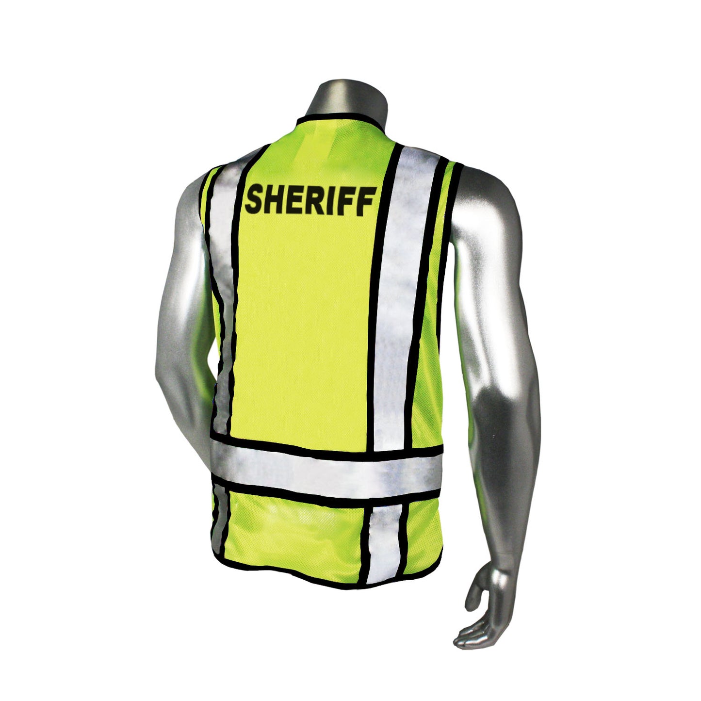 LHV-207-3G Safety Vest - Police - Black Trim - Green - Size 2X-4X