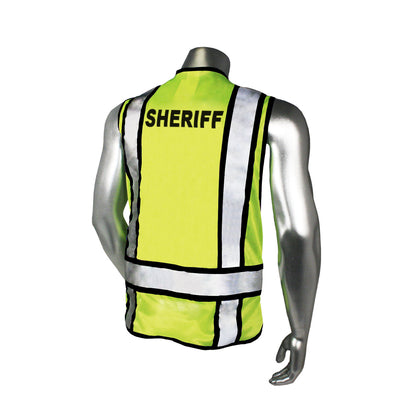 LHV-207-3G Safety Vest - Police - Black Trim - Green - Size 2X-4X