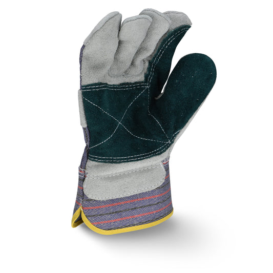 RWG3200JP Regular Shoulder Gray Split Cowhide Leather Glove - Size L