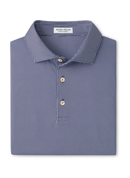 Peter Millar Men's Collegiate Border Performance Jersey Polo - Blue 3 - XXL