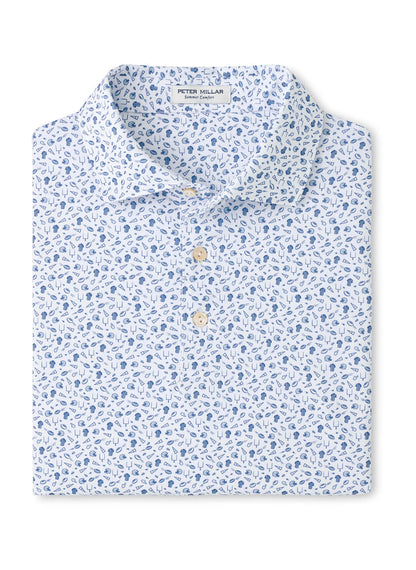 Peter Millar Men's Kickoff Performance Jersey Polo - Blue Frost - SM