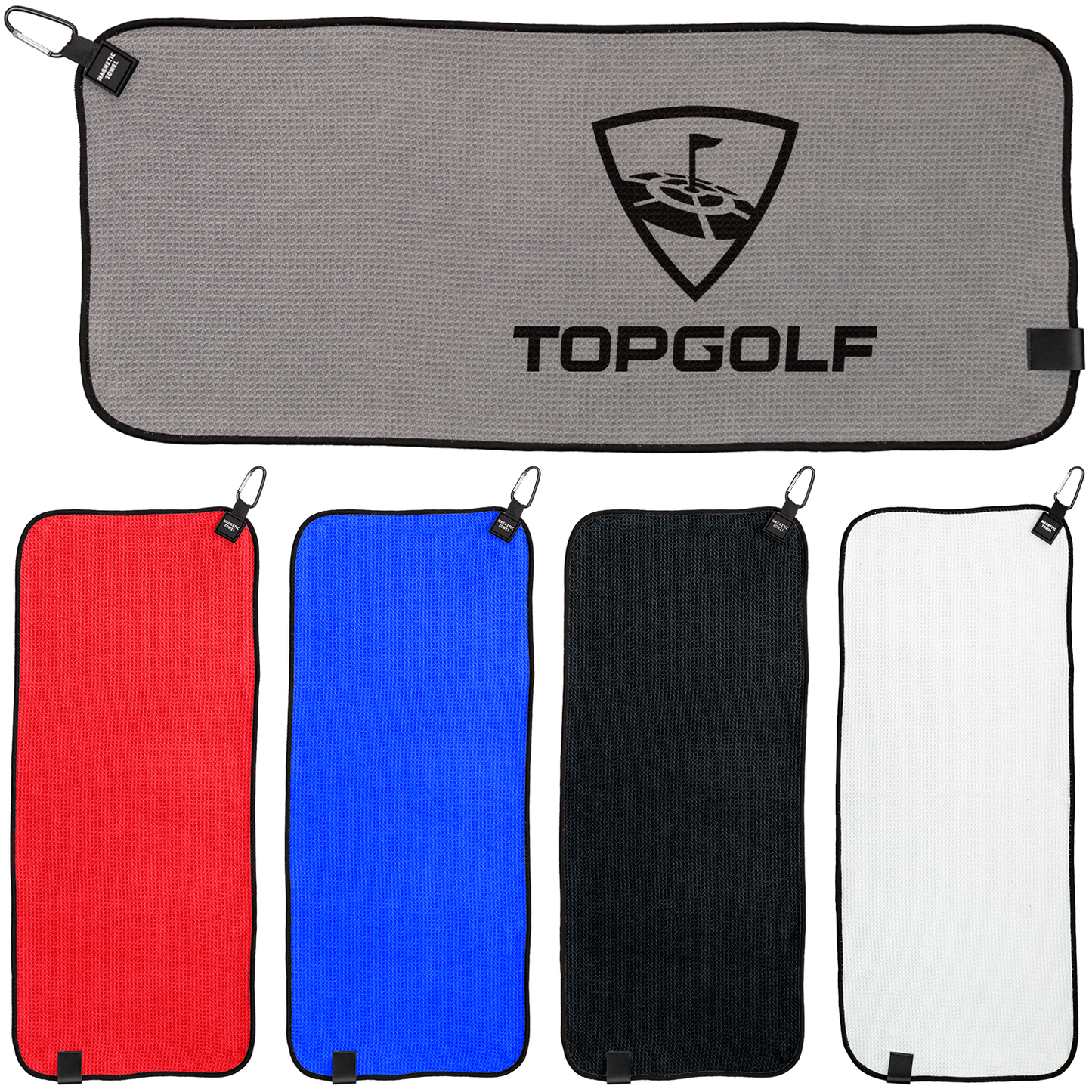 Black Maggy 28" X 12" Magnetic Waffle Golf Towel