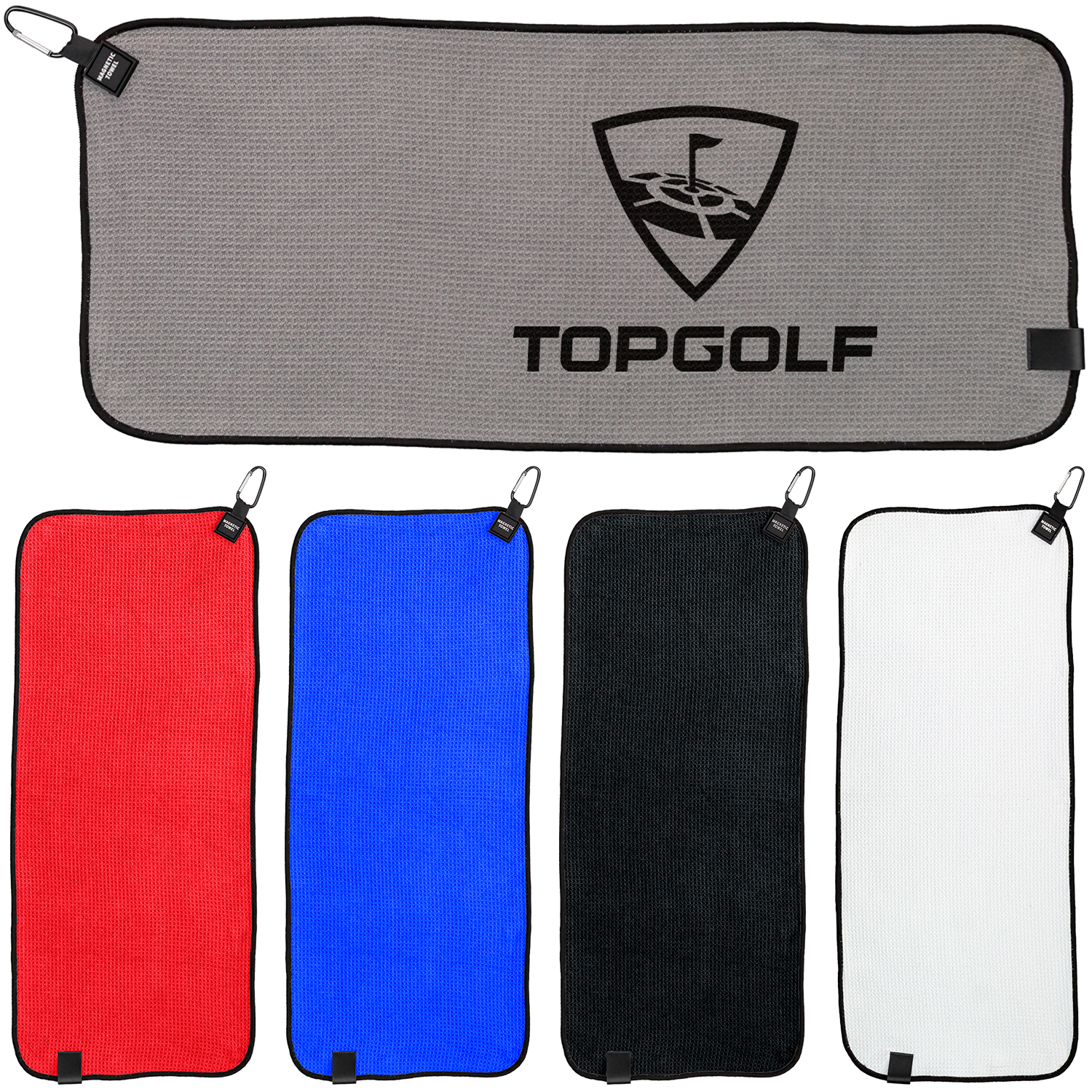 Black Maggy 28" X 12" Magnetic Waffle Golf Towel