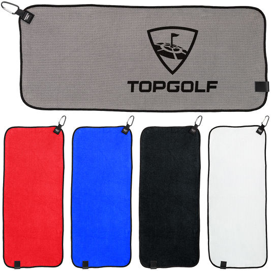 Black Maggy 28" X 12" Magnetic Waffle Golf Towel