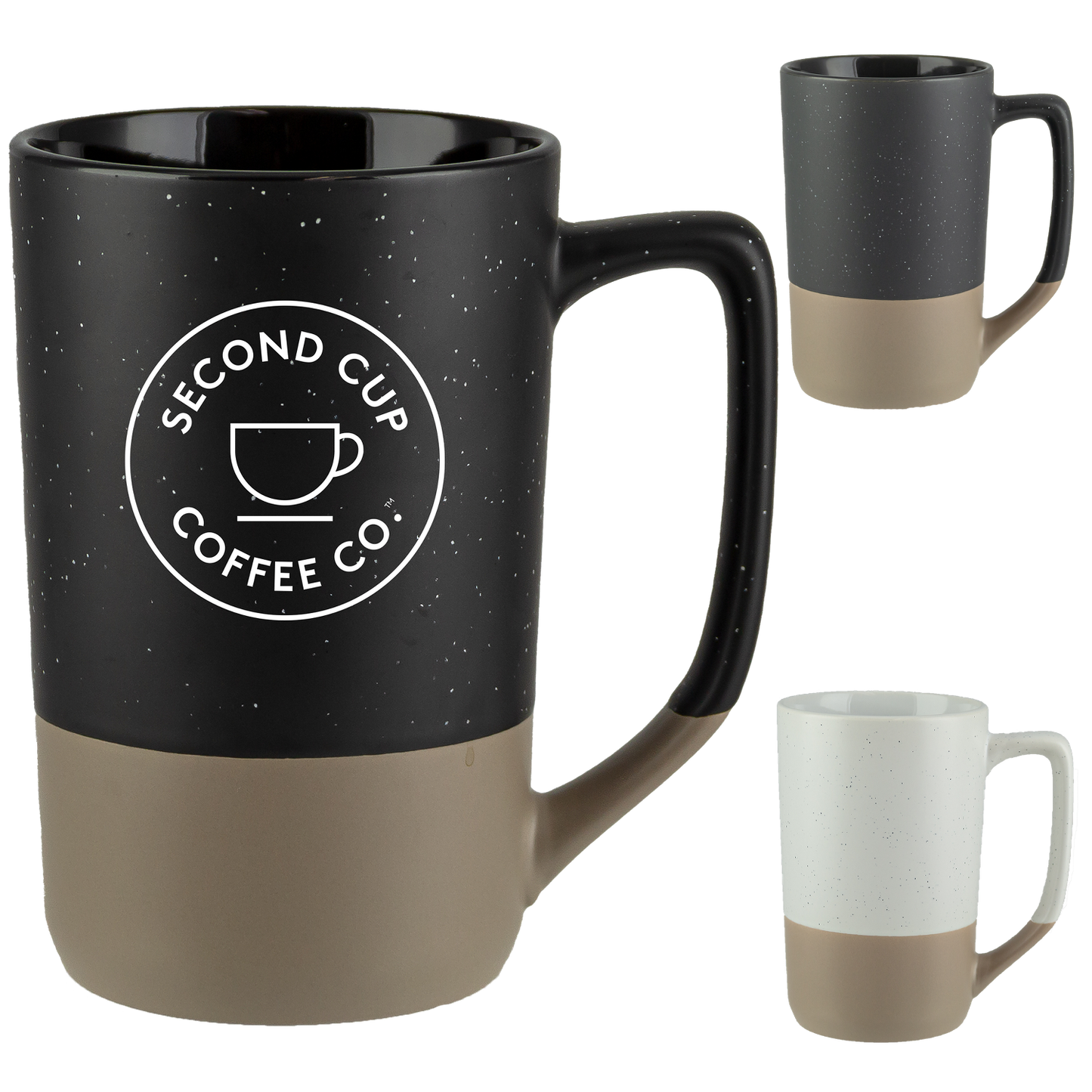 Black Manhattan 16 Oz Two Tone Mug