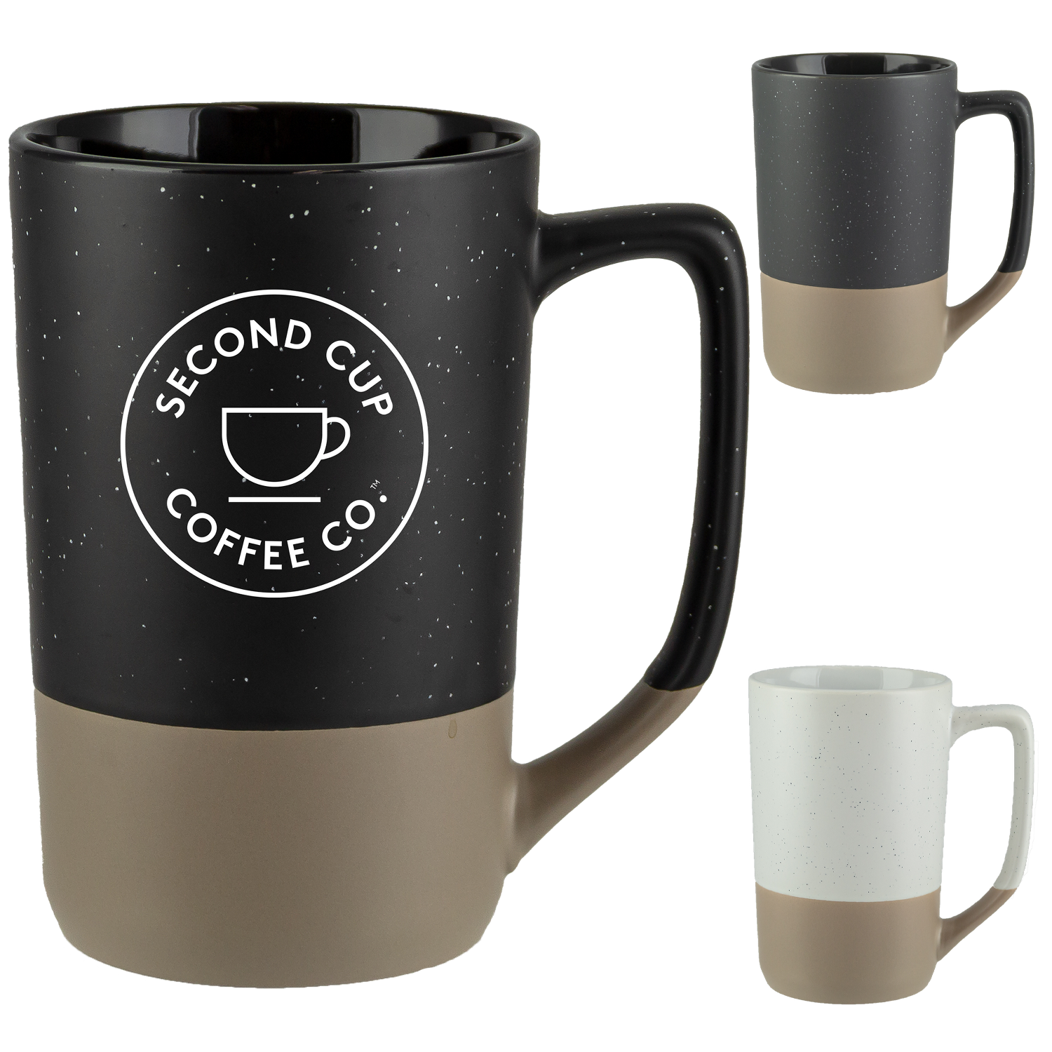Black Manhattan 16 Oz Two Tone Mug