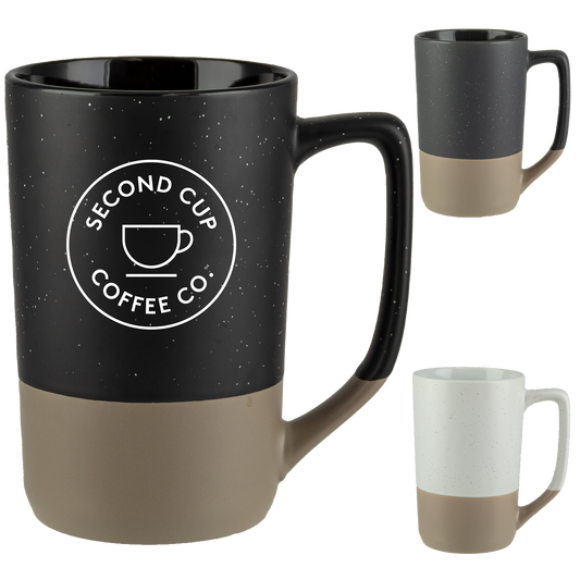 Black Manhattan 16 Oz Two Tone Mug