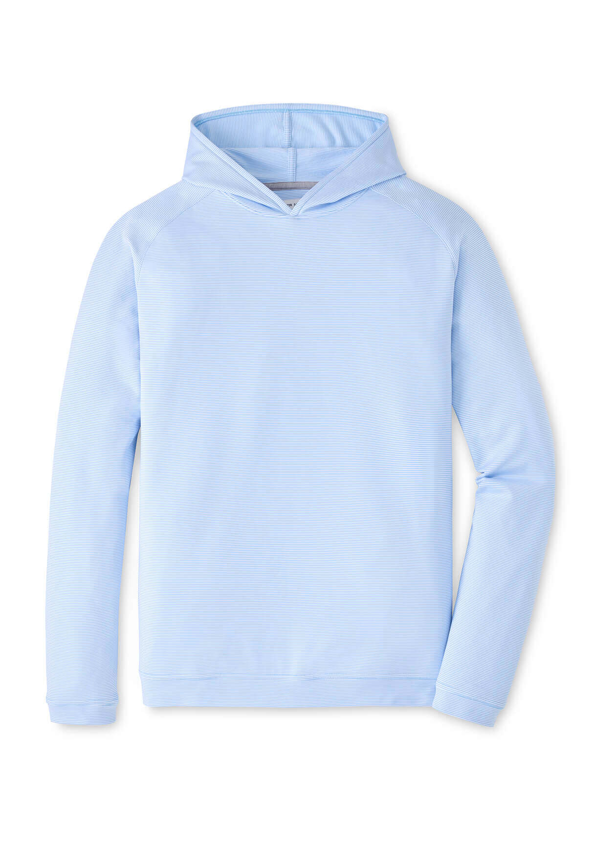 Peter Millar Men's Collegiate Pine Sugar Stripe Hoodie - Cottage Blue - SM