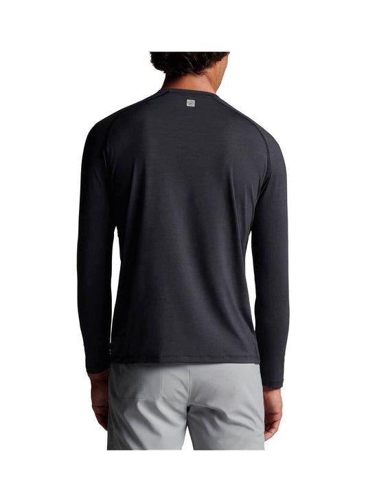 Peter Millar Men's Performance Aurora Long-Sleeve T-Shirt - Black - LG