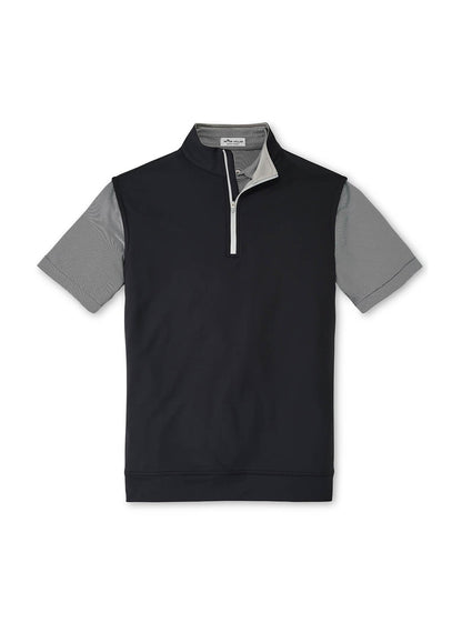 Peter Millar Men's Galway Performance Quarter-Zip Vest - Black - SM