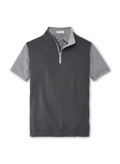 Peter Millar Men's Galway Performance Quarter-Zip Vest - Black - XXL