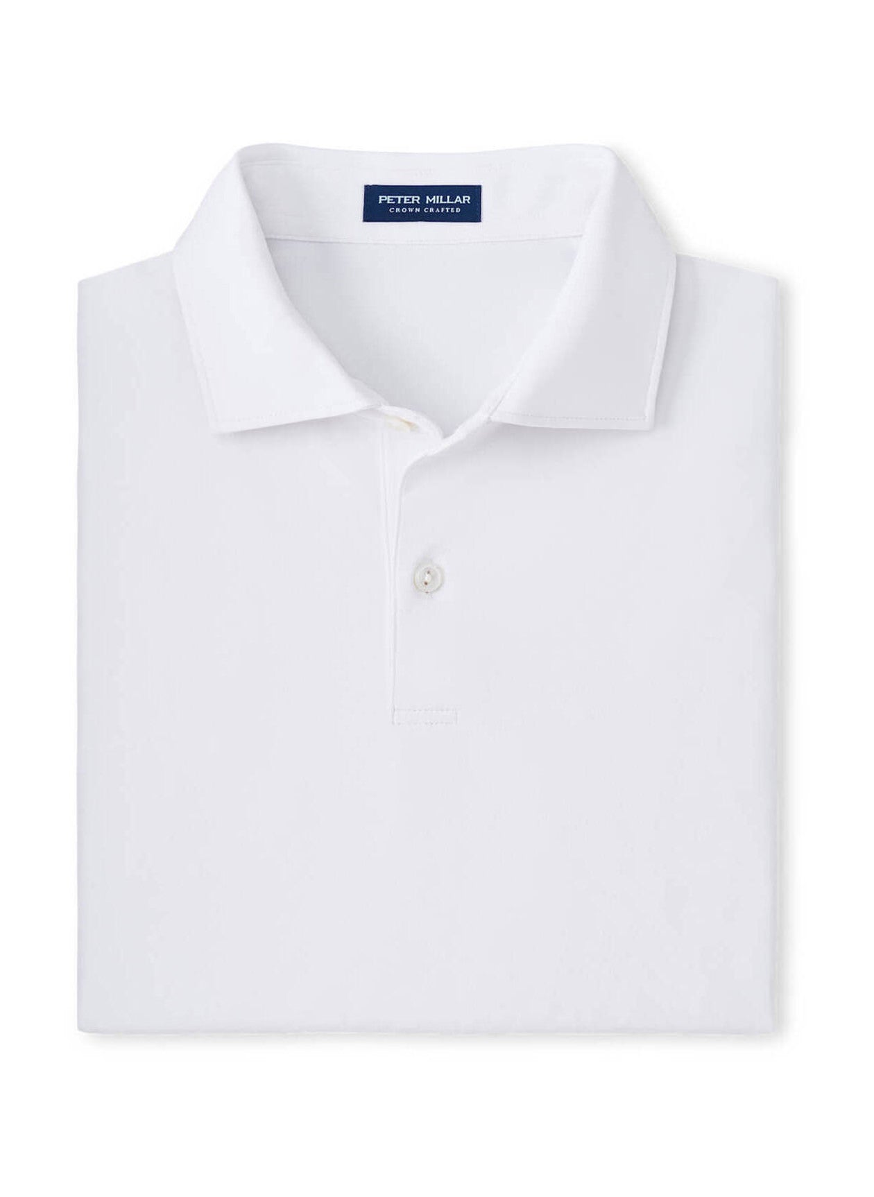 Peter Millar Men's Performance Solid Jersey Polo - White - SM
