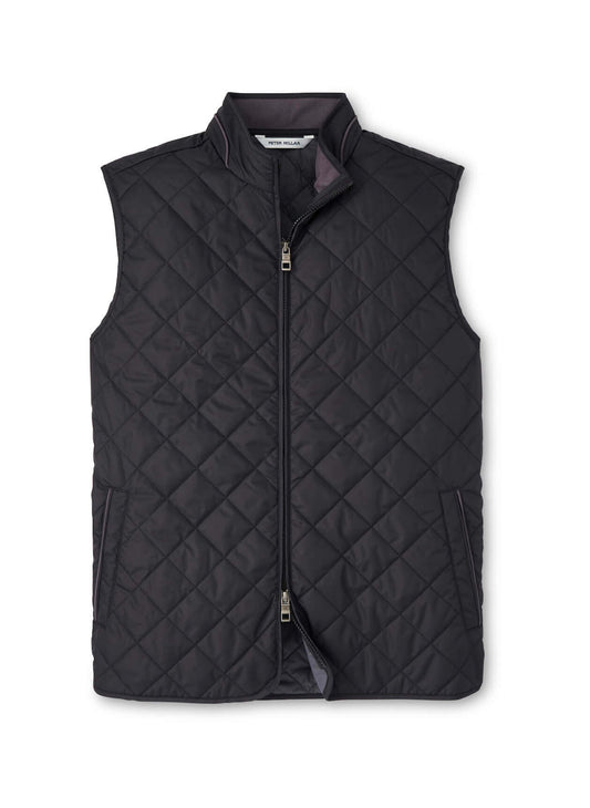 Peter Millar Men's Essex Quilted Vest - Black - SM