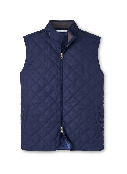 Peter Millar Men's Essex Quilted Vest - Black - XL