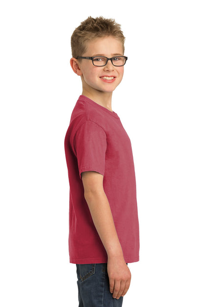 Merlot Port & Company Youth Beach Wash Garment-Dyed Tee. PC099Y