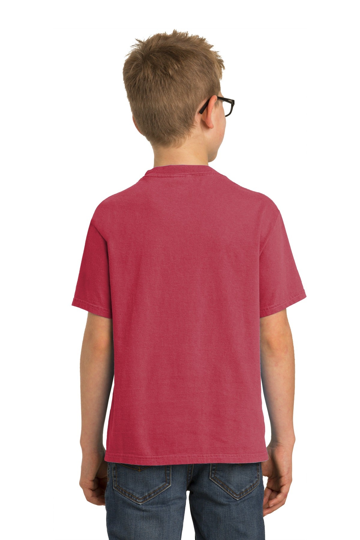 Merlot Port & Company Youth Beach Wash Garment-Dyed Tee. PC099Y