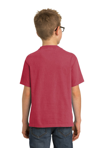 Merlot Port & Company Youth Beach Wash Garment-Dyed Tee. PC099Y