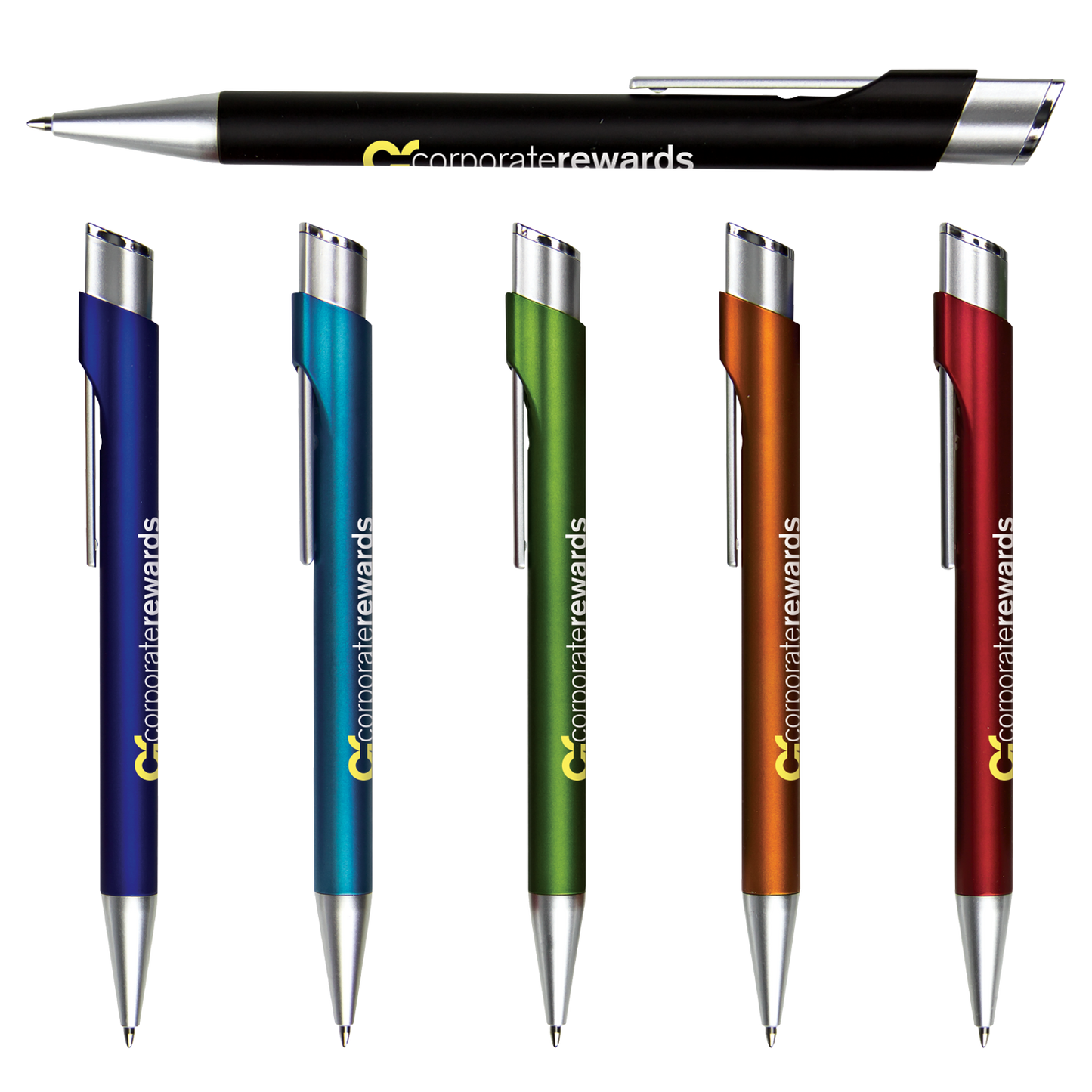 Black Metallic Pen with Silver Accents