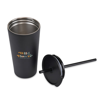 Black Aviana™ Rowan Recycled Straw Tumbler - 17 Oz.