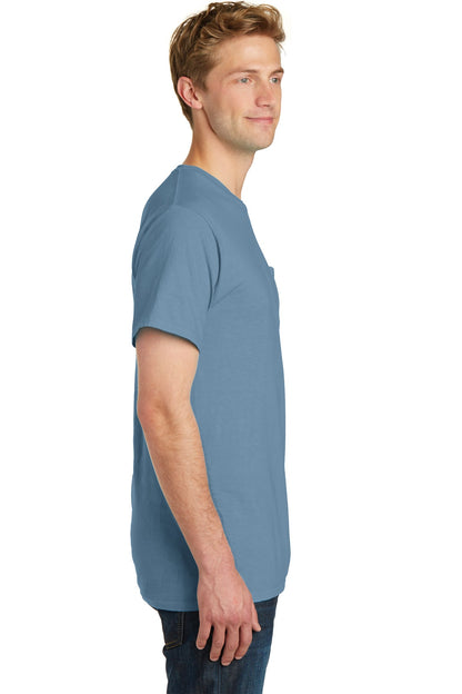Mist Port & Company Beach Wash Garment-Dyed Pocket Tee. PC099P