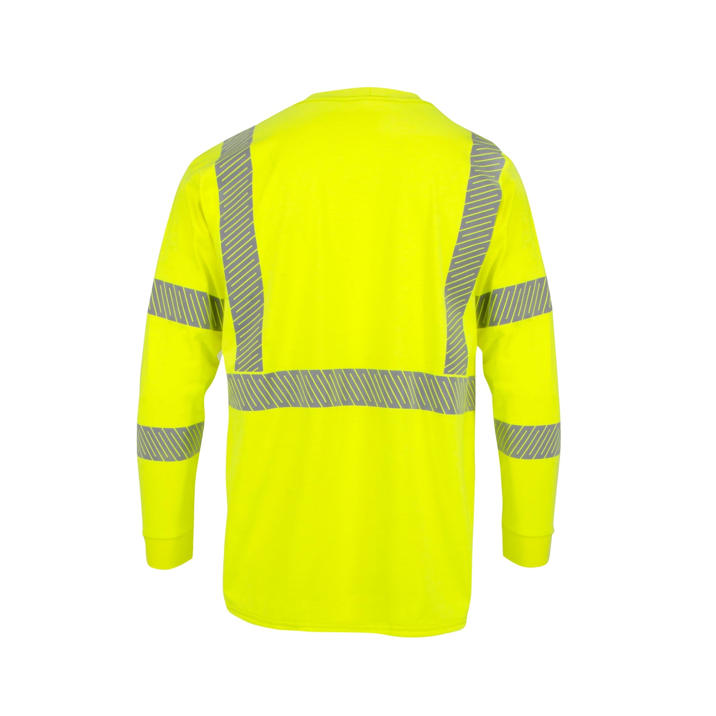 ST921 Men's Long Sleeve FR T-shirt with Class 3 Segmented Reflective Tape - Hi-Vis Green - Size 2X