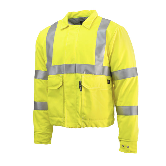 VM7JBL3 High Visibility FR Jacket with FR InsulAir® Quilted Lining - Fluorescent Yellow - Size XL