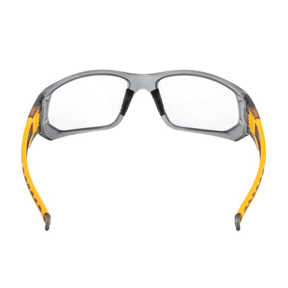 DPG112 Miter® Protective Eyewear - Gray/Yellow Frame, Clear Lens