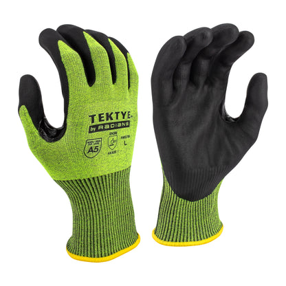 RWG755 TEKTYE® A5 Reinforce Thumb Green Nitrile Dip Cut Protective Work Glove - Size 2X