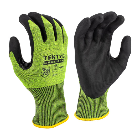 RWG755 TEKTYE® A5 Reinforce Thumb Green Nitrile Dip Cut Protective Work Glove - Size 2X