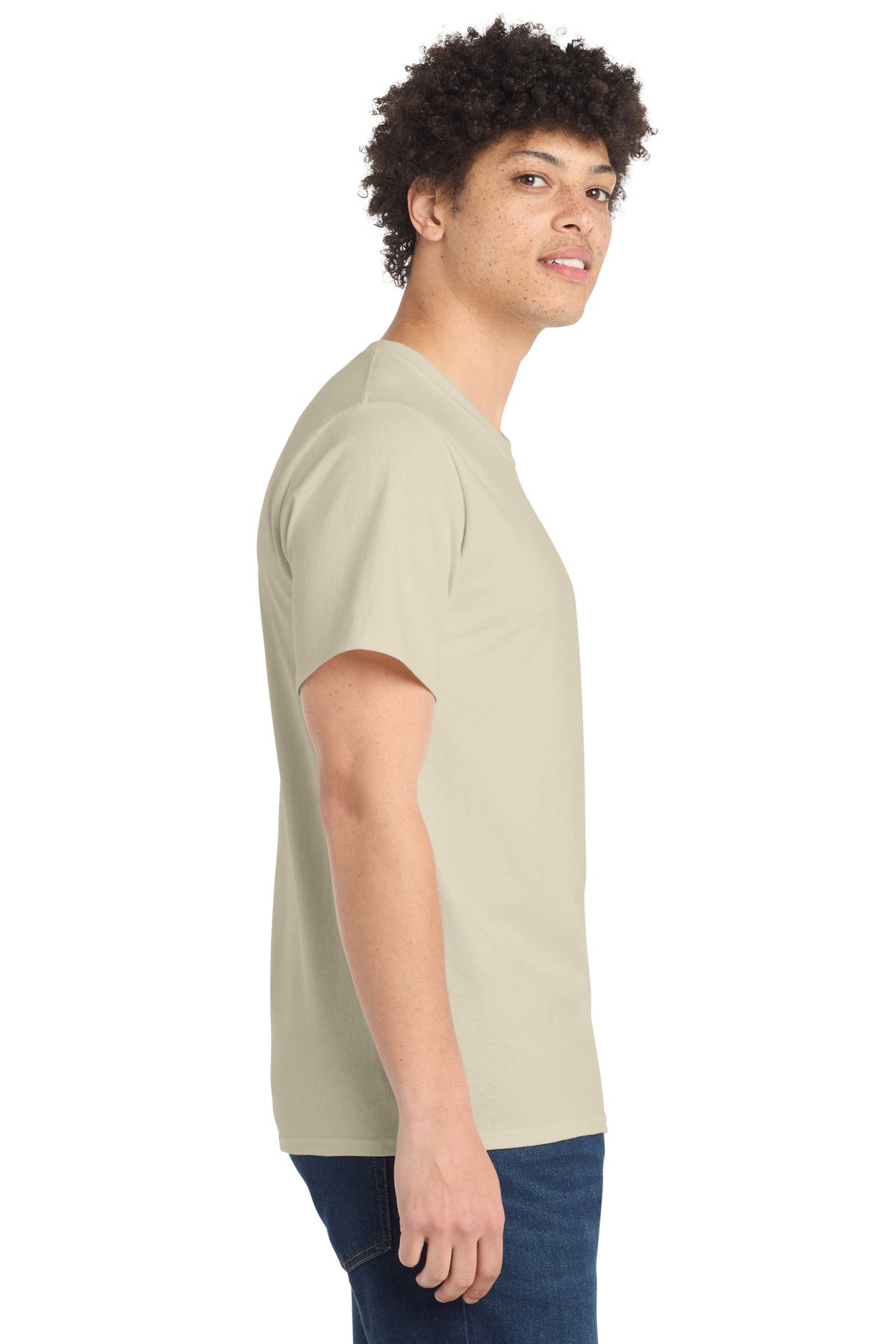 Natural Port & Company Tall Essential Tee. PC61T