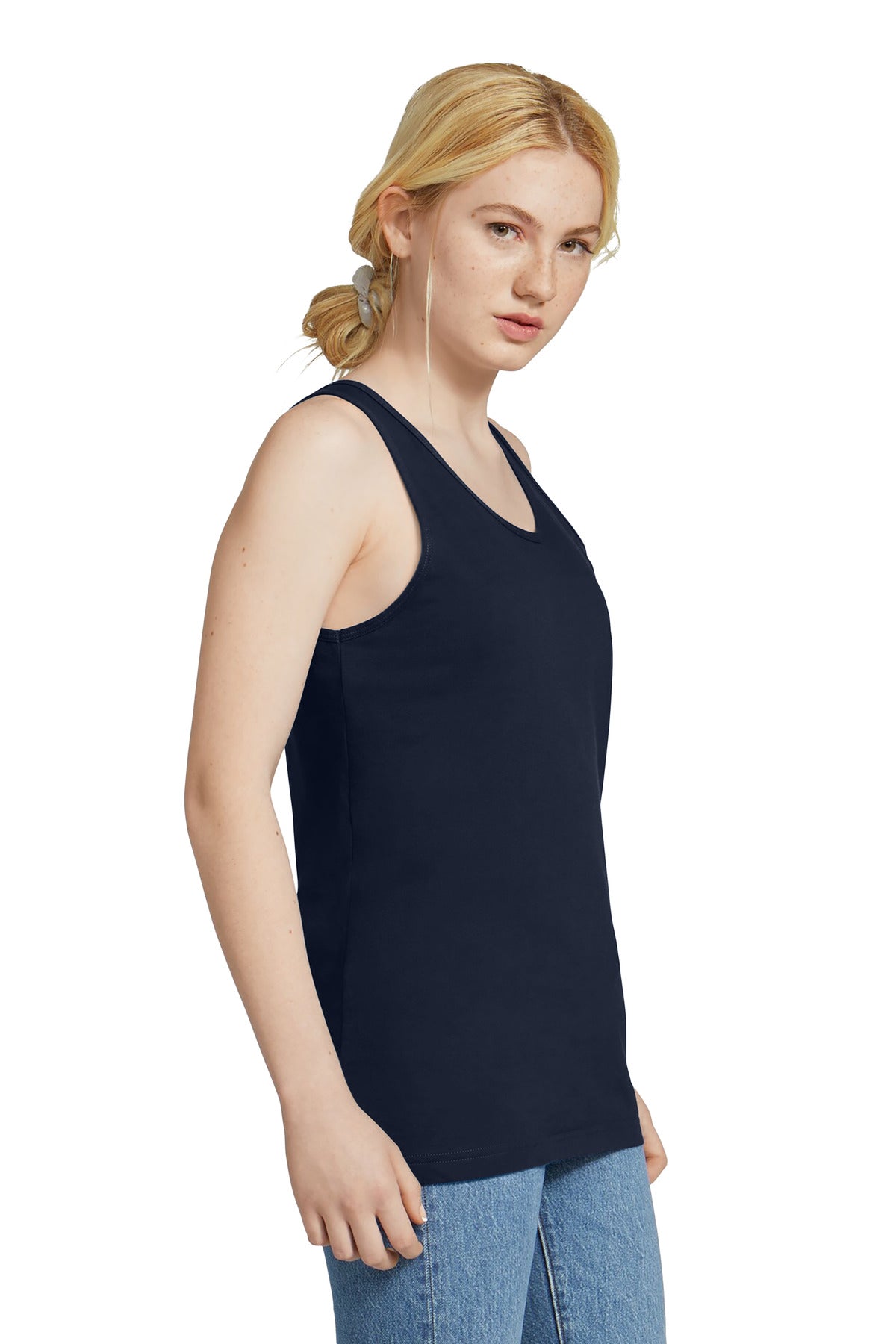 Navy American Apparel Fine Jersey Unisex Tank 2408