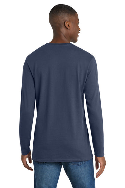 Navy Blue Port & Company Long Sleeve Bouncer Tee PC600LS