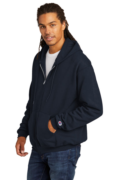 Navy Champion Powerblend Full-Zip Hoodie.S800