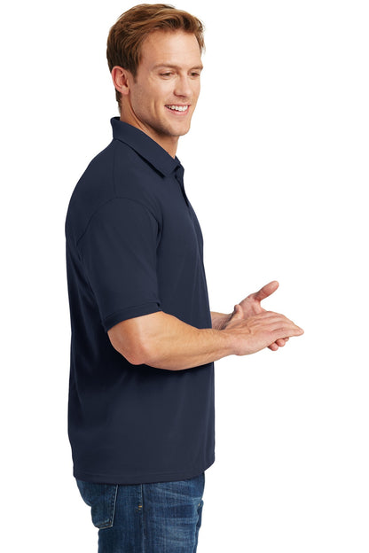 Navy Hanes EcoSmart - 5.2-Ounce Jersey Knit Sport Shirt 054X