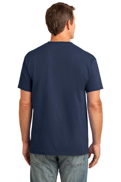 Navy Port & Company Core Cotton Pocket Tee. PC54P