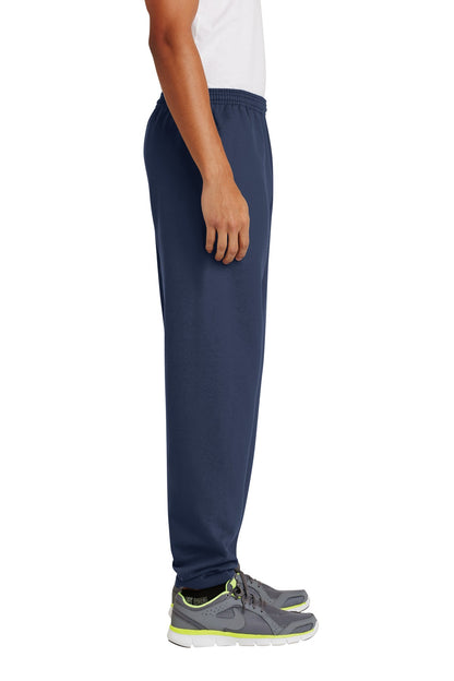Navy Port & Company - Essential Fleece Sweatpant with Pockets. PC90P