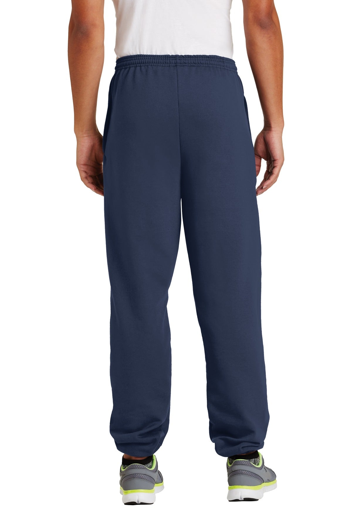 Navy Port & Company - Essential Fleece Sweatpant with Pockets. PC90P