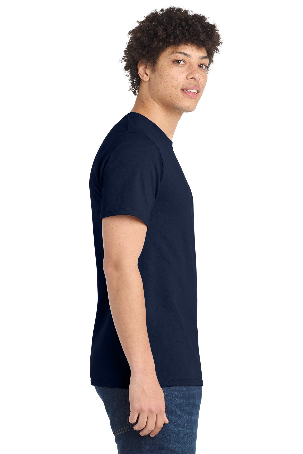Navy Port & Company Tall Essential Tee. PC61T