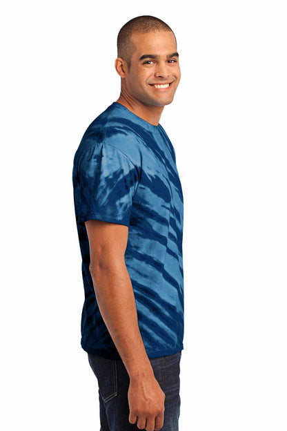 Navy Port & Company - Tiger Stripe Tie-Dye Tee. PC148