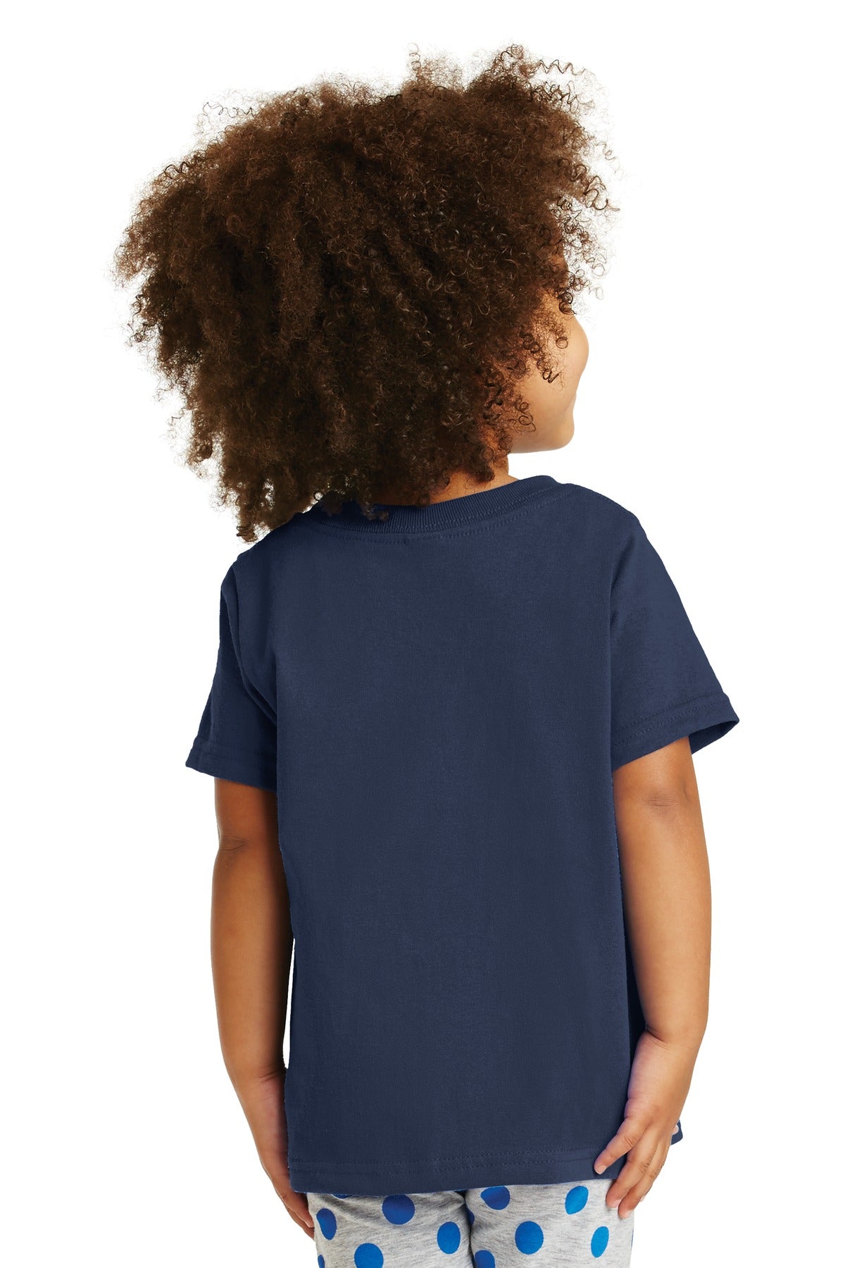 Navy Port & Company Toddler Core Cotton Tee. CAR54T