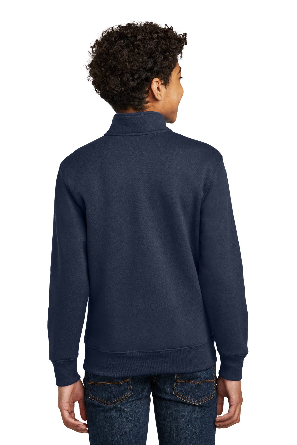 Navy Port & Company Youth Core Fleece 1/4-Zip Pullover Sweatshirt PC78YQ
