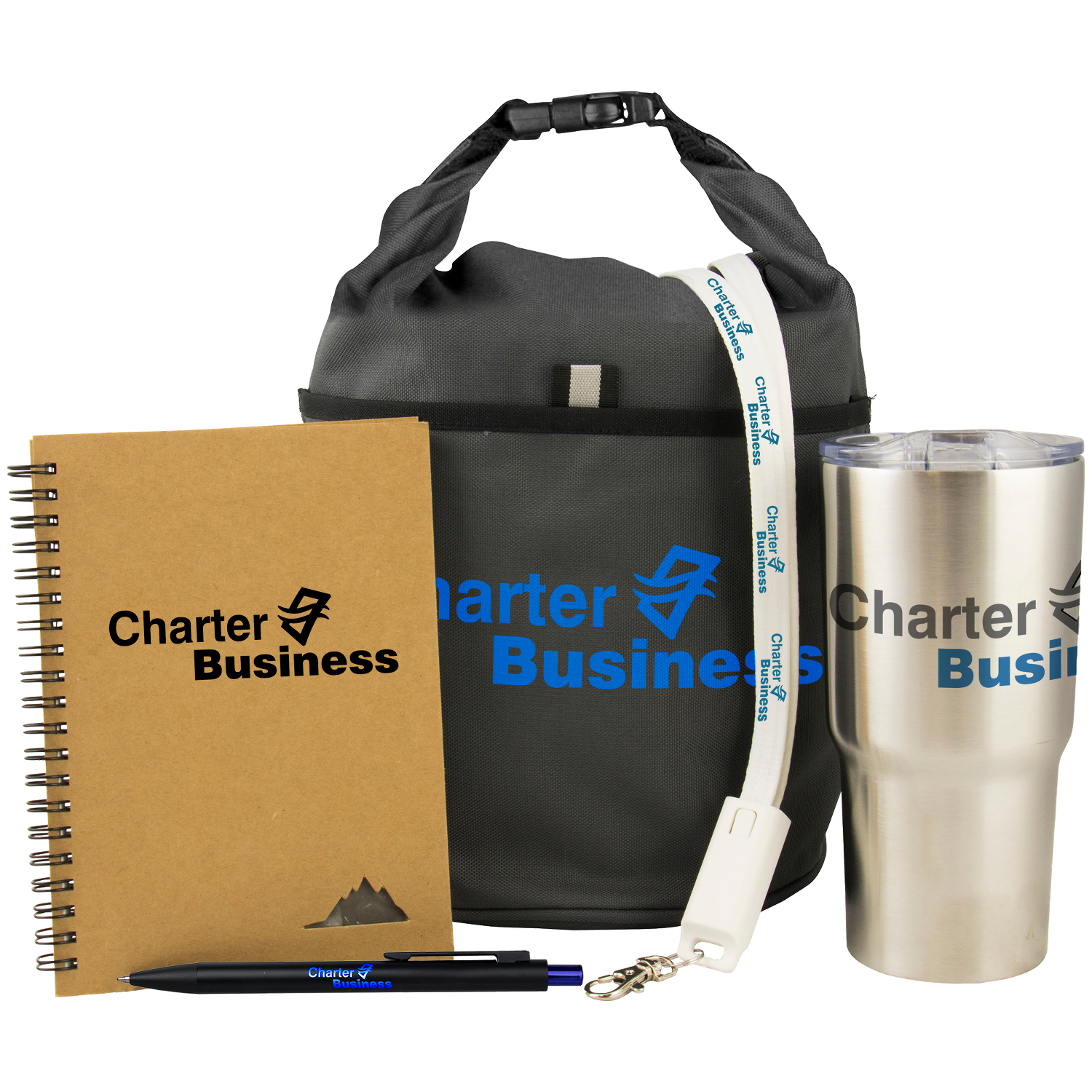 New Hire Gift Set with Lunch Bag, Tumbler & Office Tech Essentials